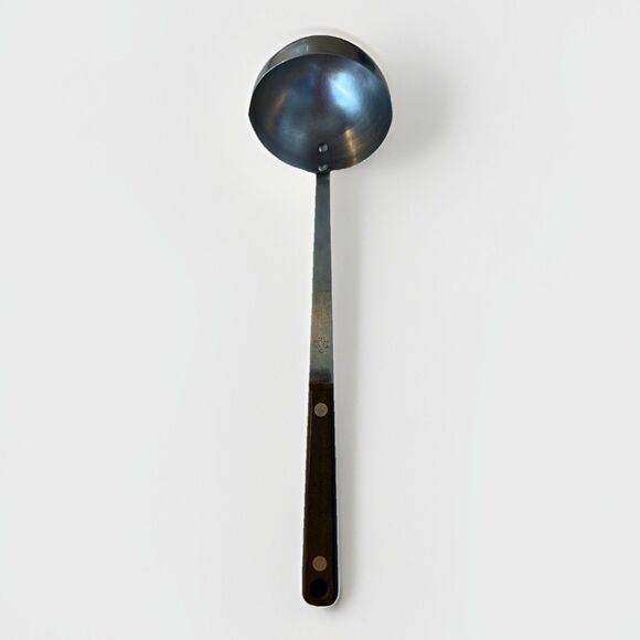 Vintage Flint Arrowhead Stainless Steel Black Handle Ladle Utensil - Picture 1 of 3